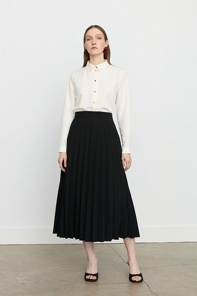 Nihan Pleated Skirt Black