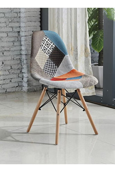 Taimi 3-Piece Dining Set Compact Mid-Century Modern Table, 80x80x72cm With 2-Upholstered Chair Multicolor