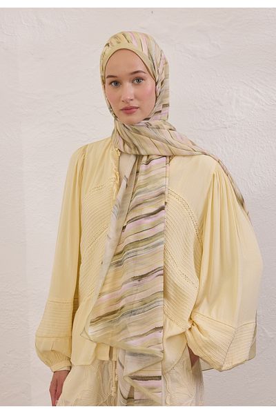 Fresh Deia Pattern Rami Shal Pastel Yellow