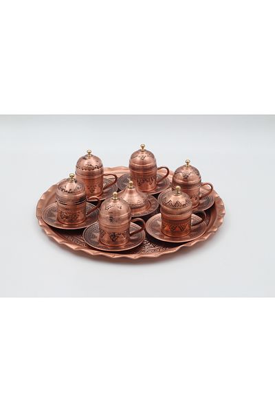 ANTEPSEPETİ Copper Grape Processing Set of 6 Cups