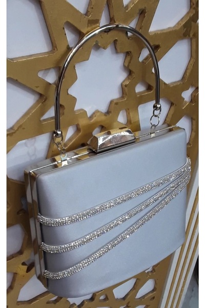 Famels Geantă pentru rochie de seară, model nou, cu pietre, cadou, pentru nun...