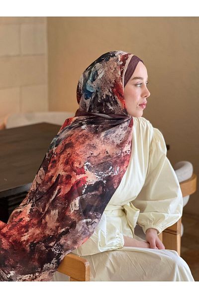 Modakaşmir شال لينا بنمط إزجير