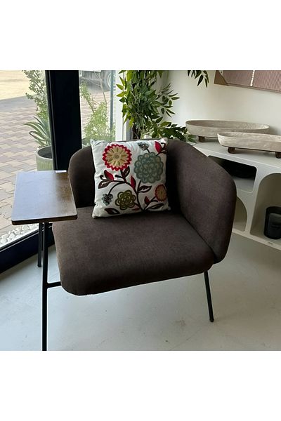rexa Nordic Style Leisure Chair with Metal Legs Modern Fabric Chair Home Furniture Sofa with Armrest