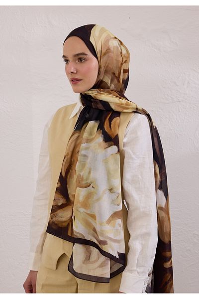 Fresh Gardenia Pattern Rami Shal Brown