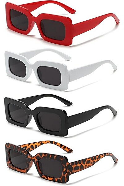 Dwenarry Set 4 ochelari soare retro, multicolor, Dwenarry