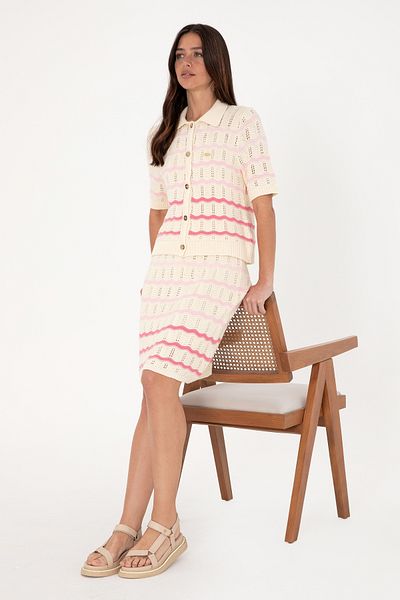 U.S. Polo Assn. Women's Cream Knitwear Skirt 50302530-Vr071