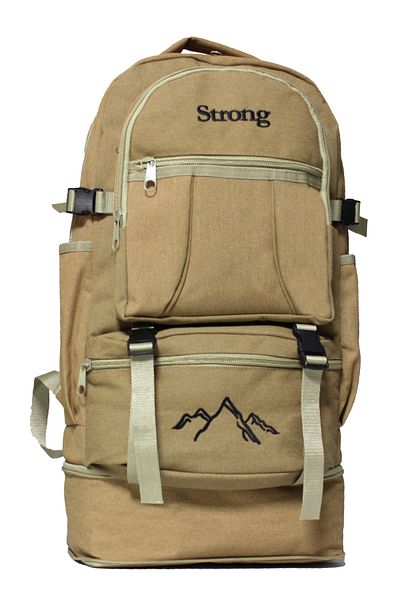 Strong Bag Unisex Gusseted Canvas Fabric Outdoor Backpack with Laptop Compartment Mountaineer Backpack Escp02