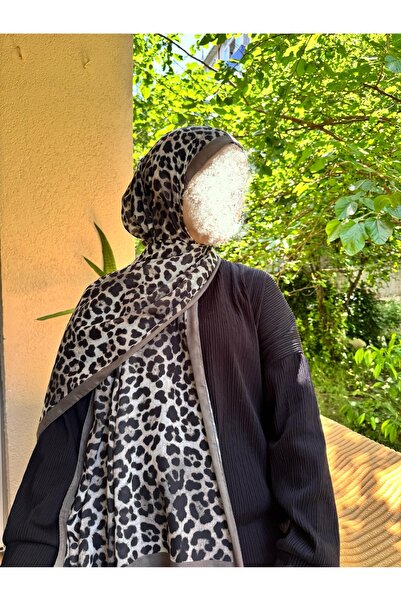 shalby Hijab Women Leopard Patterned Soft Cotton Shawl Khaki