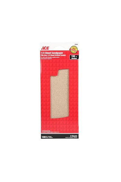 ACE 1/3 Sheet Sandpaper (6 Sheets, 229 x 93 mm)