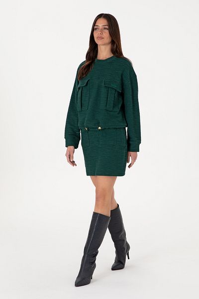 U.S. Polo Assn. Women's Dark Green Knitted Skirt 50294338-Vr079