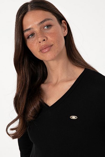 U.S. Polo Assn. Women's Black Basic Sweater 50288973-Vr046