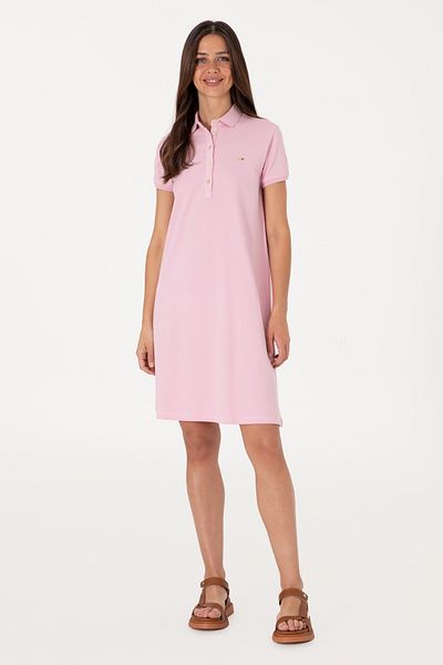 U.S. Polo Assn. Women's Light Pink Polo Neck Mini Length Knitted Dress 50305853-Vr078