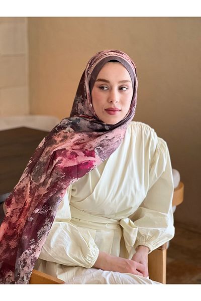 Modakaşmir شال لينا بنمط إزجير