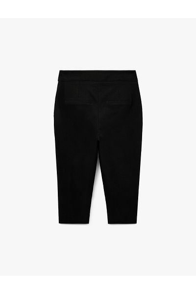 Koton Viscose Fabric Slim Fit Capri Pants with Pockets