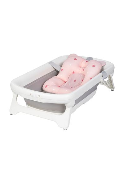 Colibro Set cadita pliabila cu pernuta si termometru Colibro Space, 84x48 cm, Sweet Pink