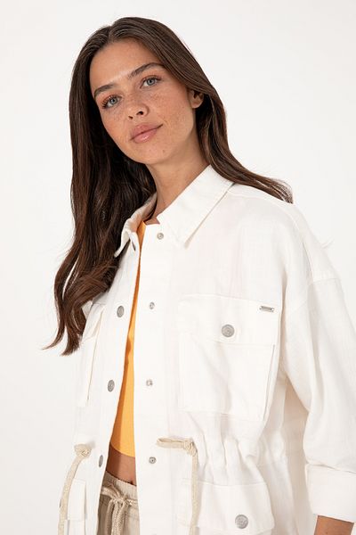 U.S. Polo Assn. Women's Ecru Jean Tunic Shirt 50300566-Vr019