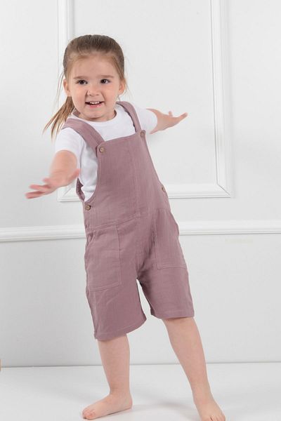 Cuckoo Cotton Baby Girl Children's Summer Cotton Jumpsuit 1-6 Years