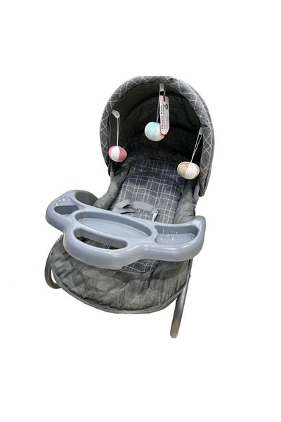 rexa Grey Baby Rocking Chair with Toy Bar
