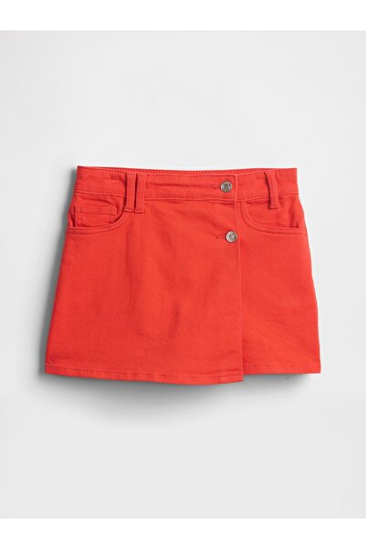 GAP Kız Çocuk Kırmızı Jean Şort Etek