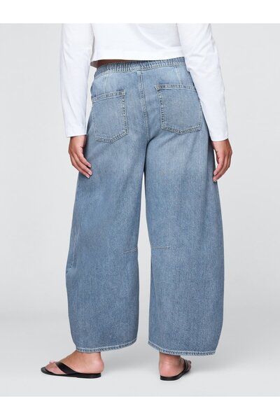 GAP Kadın Mavi Mid Rise UltraSoft Horseshoe Jean Pantolon