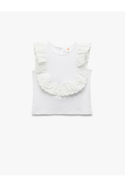 Koton white Frilled Tank Top