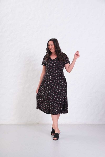 Markasız ucuz Pocketed Summer Large Size Dress