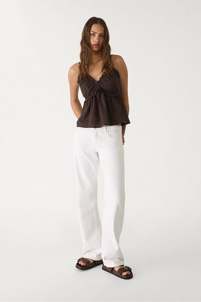 Stradivarius Top with tie-up straps