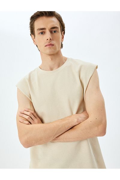 Koton beige Sleeveless T-Shirt