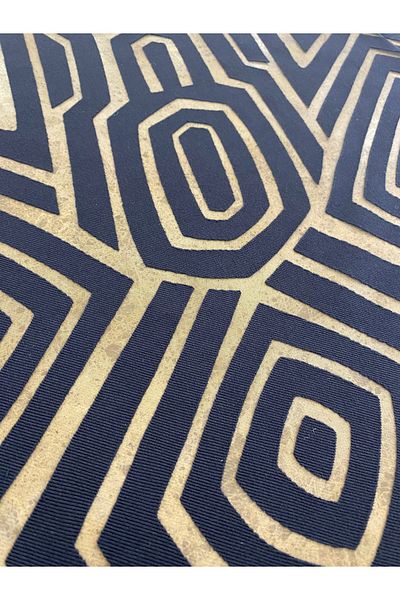 METERİAL Black Geometric Patterned Burnt Fabric – 140 cm Width |   Modern Transparent Design