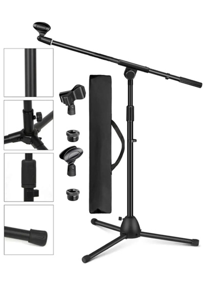 Larkin MS200 Üst Kalite Profesyonel Mikrofon Standı Sehpası Ayaklığı (Taşıma Çantası ve Tutacaklı)