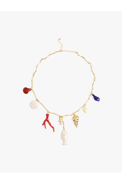 Koton Seashell Coral and Fish Charm Detailed Necklace - Koton X Melis Ağazat