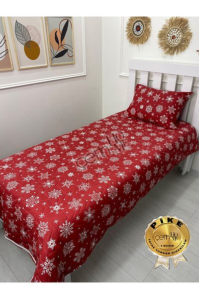 Çetinhome Çetinhome Single Quilted Pique Set 4 Seasons Snow