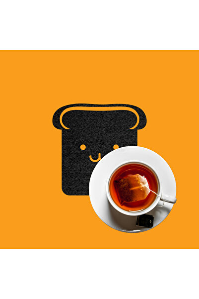 Grand Fine Art Felt Coasters Set of 4 Round Black 10 cm