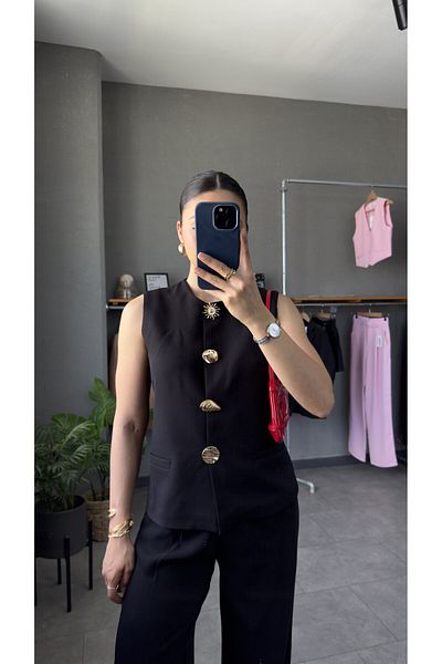 YOUR NAME Women's Vest with Accessory Detail