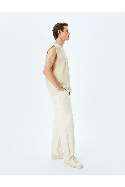 Koton beige Sleeveless T-Shirt