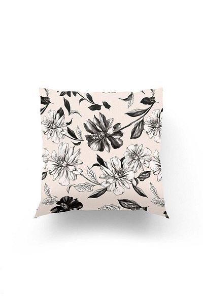 Dokumio Modern Throw Pillow Case with Flower Pattern