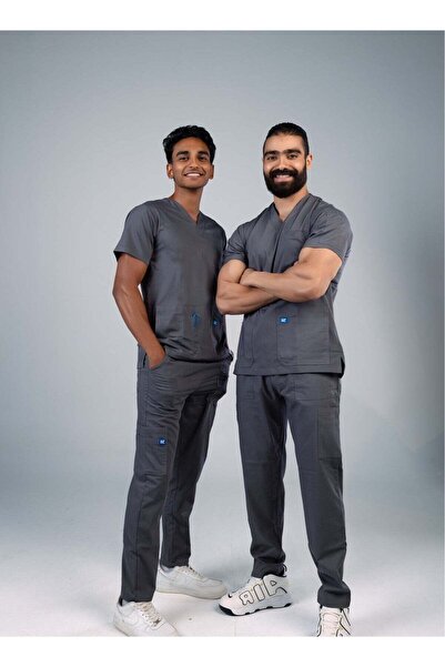 Generic زي طبي مريح من الليكرا مزود بجيوب متعددة