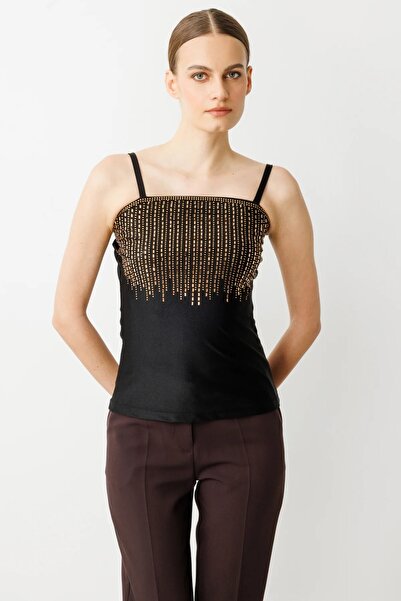 ON TRİKO Stoned Strap Blouse 50334-25