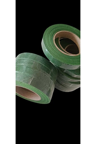 hobidaşım 1 adet Yeşil Çiçek Bandı - 30 Metre Latex Esnek Yapay Çiçek Sapı Sa...