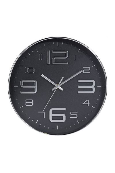 Excellent Houseware Decora EH wall clock, plastic, black, 30 cm