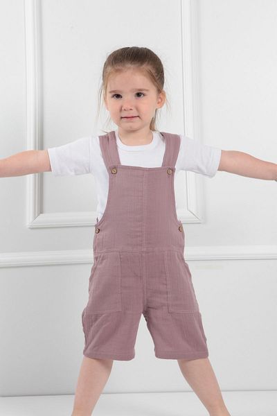 Cuckoo Cotton Baby Girl Children's Summer Cotton Jumpsuit 1-6 Years