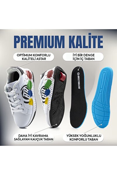 SerenityHaven Sneakers Classic White with Wheels