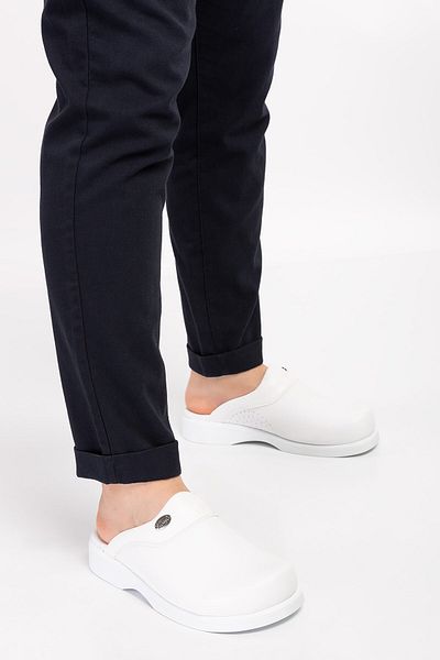 Sabo Medikal Unisex Women Men White Hole-Free Classic Sabo Orthopedic Doctor Nurse Cook Kitchen Slippers
