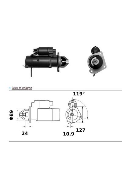 Partspro 320/09454/Y - Jcb Engine - Starter Dynamo 320/E9653