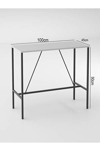 Retodesign RETODESİGN BEYAZ BAR MUTFAK MASASI / YEMEK MASASI 1058B