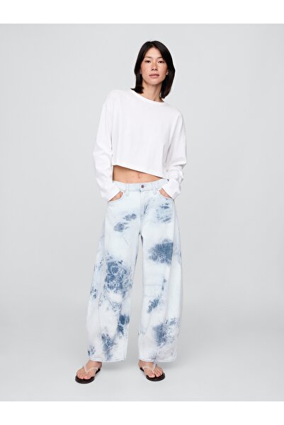 GAP Kadın Mavi High Rise UltraSoft Horseshoe Jean Pantolon