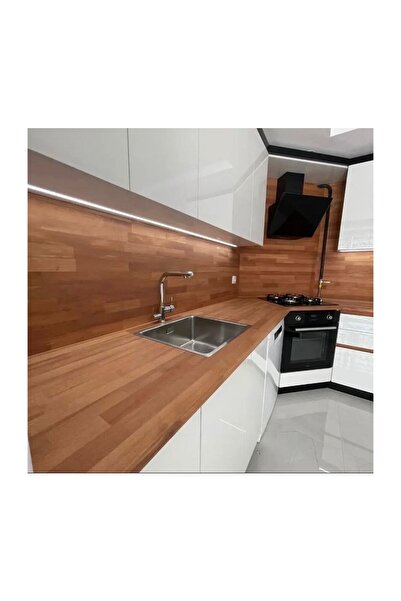 Promasif Ahşap Kayın Banyo Ve Mutfak Tezgahı ( Kalınlık: 30 mm.- Genişlik: 96...