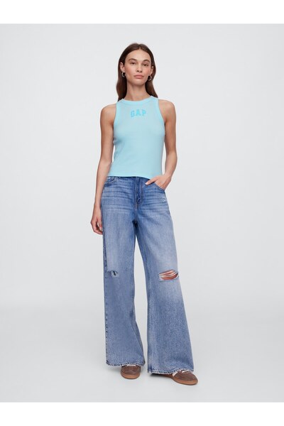 GAP Kadın Mavi Gap Logo Crop Atlet