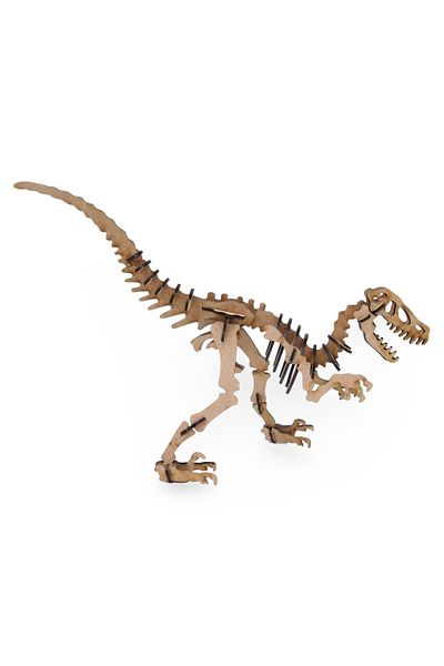 ALGWOOD 41 Pieces Velociraptor Wooden Dinosaur Model - 3D Velociraptor Wooden Model - Educational Puzzle Set