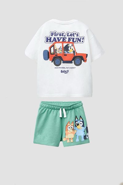 Monila Boys Cotton Printed Tshirt and Shorts Bottom Top Set